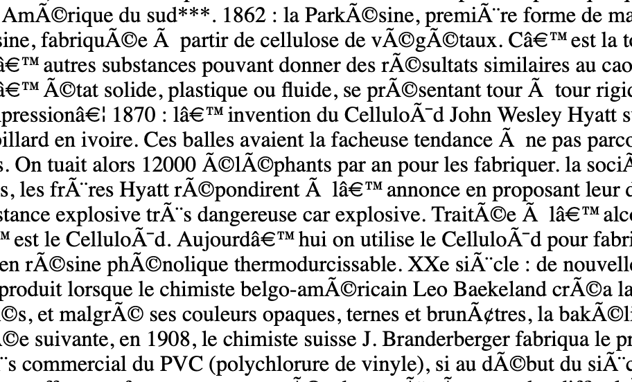 fichier texte non formaté ouvert avec un navigateur