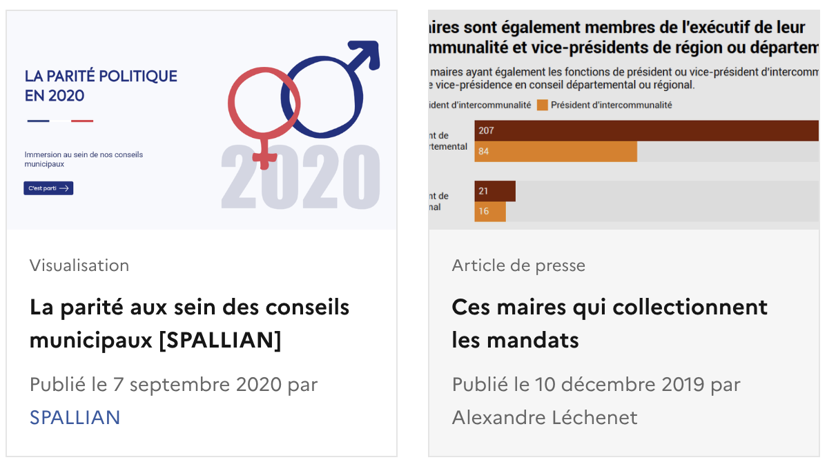 exemples de réutilisation des données ouvertes sur les elus municipaux