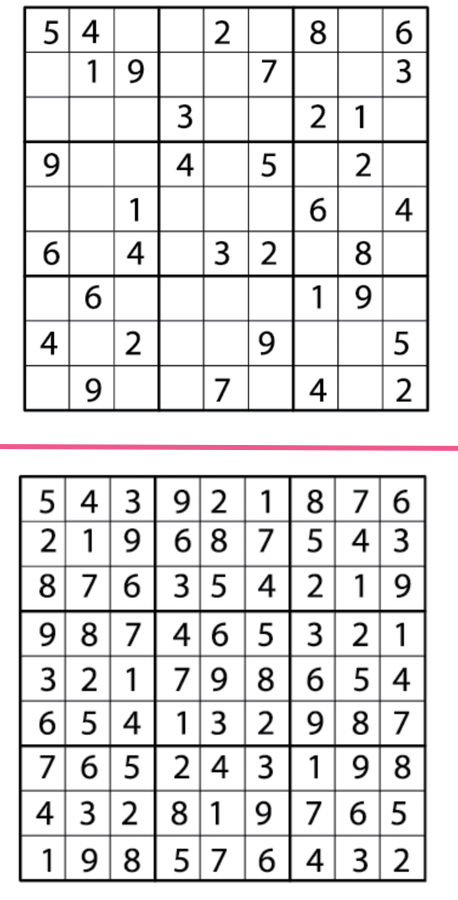 exemple de grille et solution
