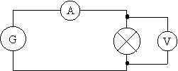 circuit pour mesure de puissance avec voltmètre et amperemètre