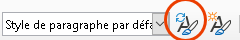 Ce bouton se trouve près du menu des styles de la barre d'icones
