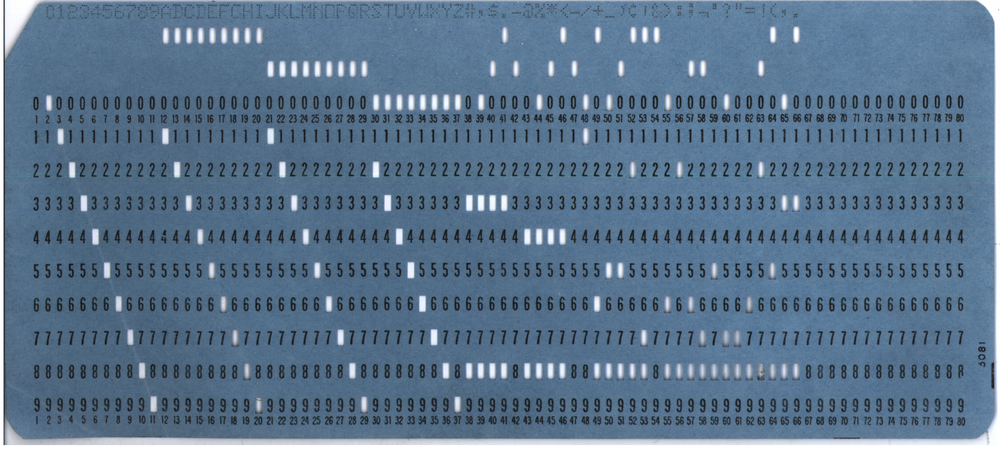 carte perforée IBM - source wikipedia