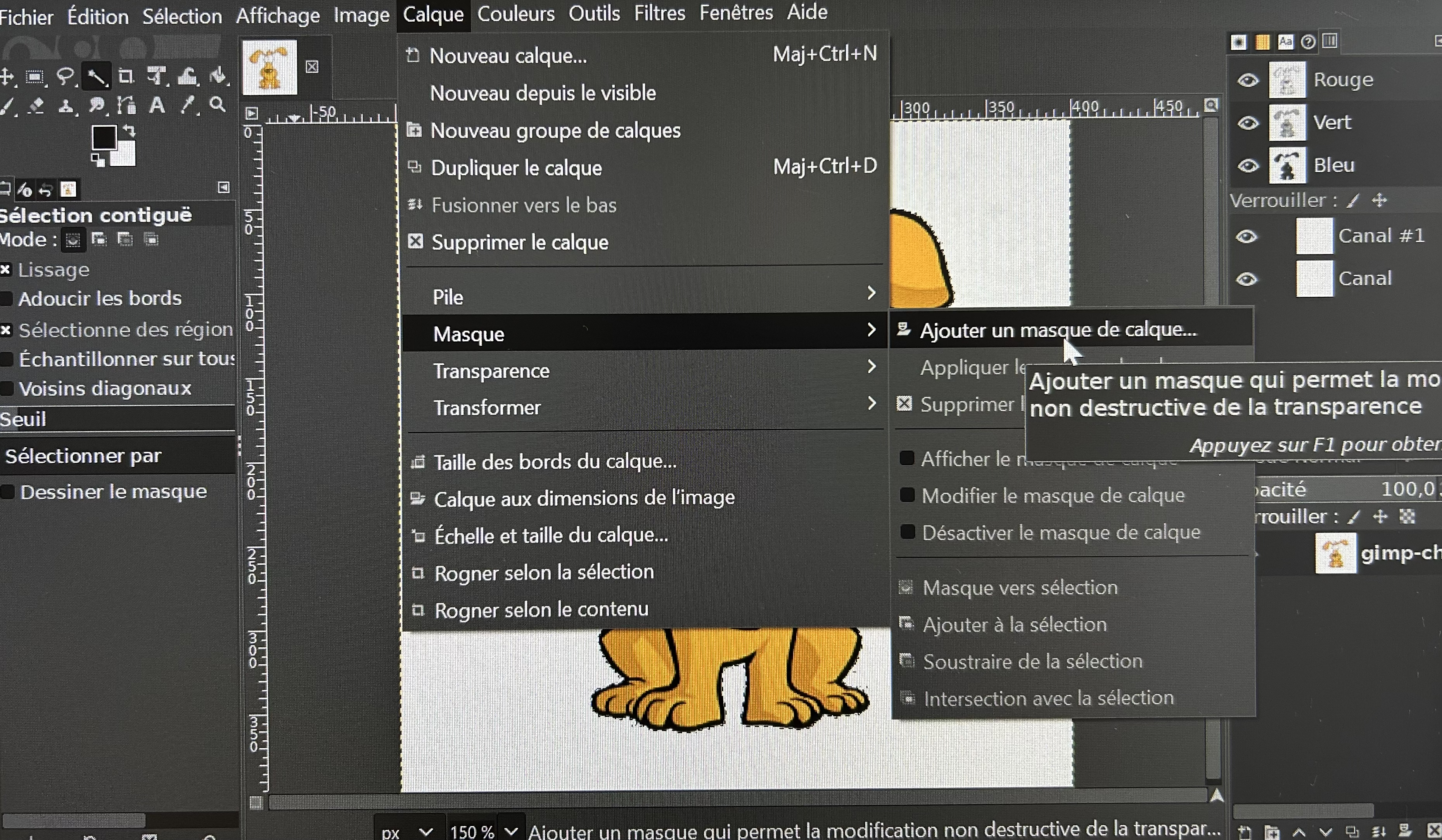 Calque: Masque: Ajouter un masque de calque